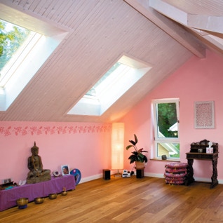 Blick in IUnnenraum eines Vastu-Neubaus