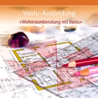 Grundrissplan mit den markierten 8 Vastu-Himmelsrichtungen